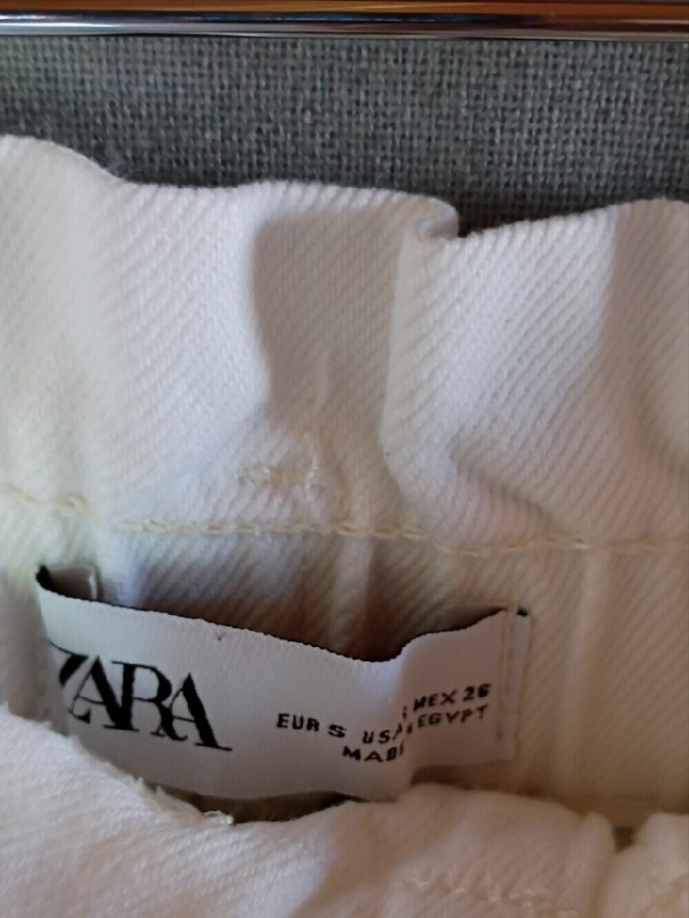 Zara Women's Paperbag White Jeans Elastic Waist Size S - Picture 5 of 10